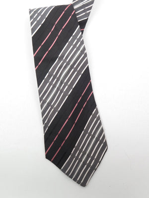 Vintage Unused Striped Wide Tie Available in Brown/Black/Green - The Harlequin
