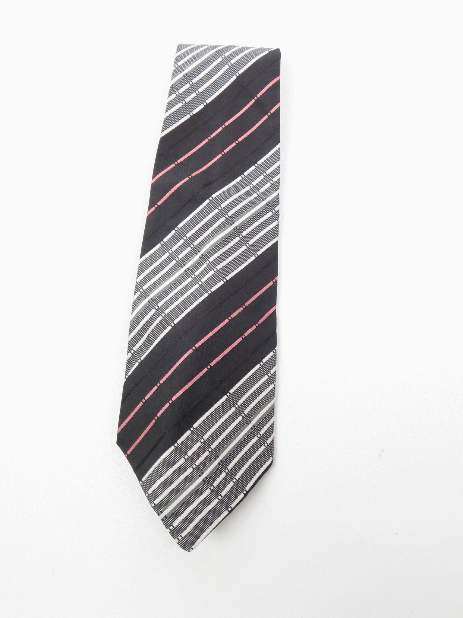 Vintage Unused Striped Wide Tie Available in Brown/Black/Green - The Harlequin