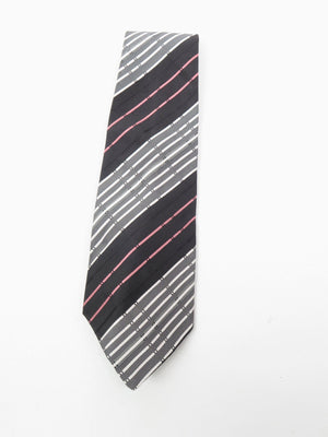 Vintage Unused Striped Wide Tie Available in Brown/Black/Green - The Harlequin