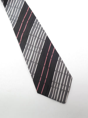 Vintage Unused Striped Wide Tie Available in Brown/Black/Green - The Harlequin