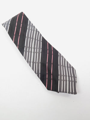 Vintage Unused Striped Wide Tie Available in Brown/Black/Green - The Harlequin