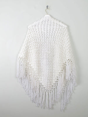 Vintage White Bobble Shawl/Scarf - The Harlequin
