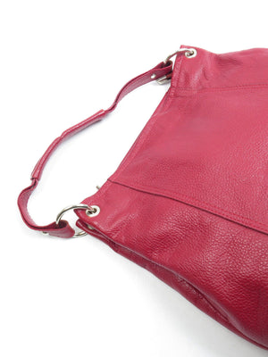 Vintage Wine Leather Hobo Shopper Shoulder Bag - The Harlequin