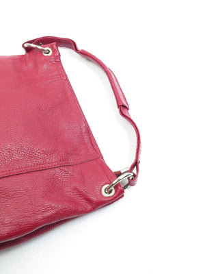 Vintage Wine Leather Hobo Shopper Shoulder Bag - The Harlequin