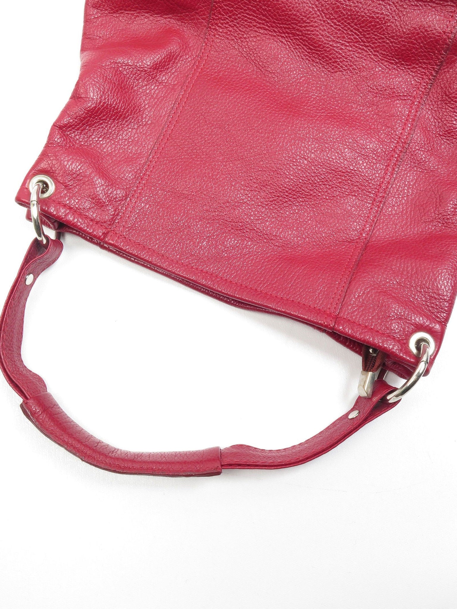 Vintage Wine Leather Hobo Shopper Shoulder Bag - The Harlequin