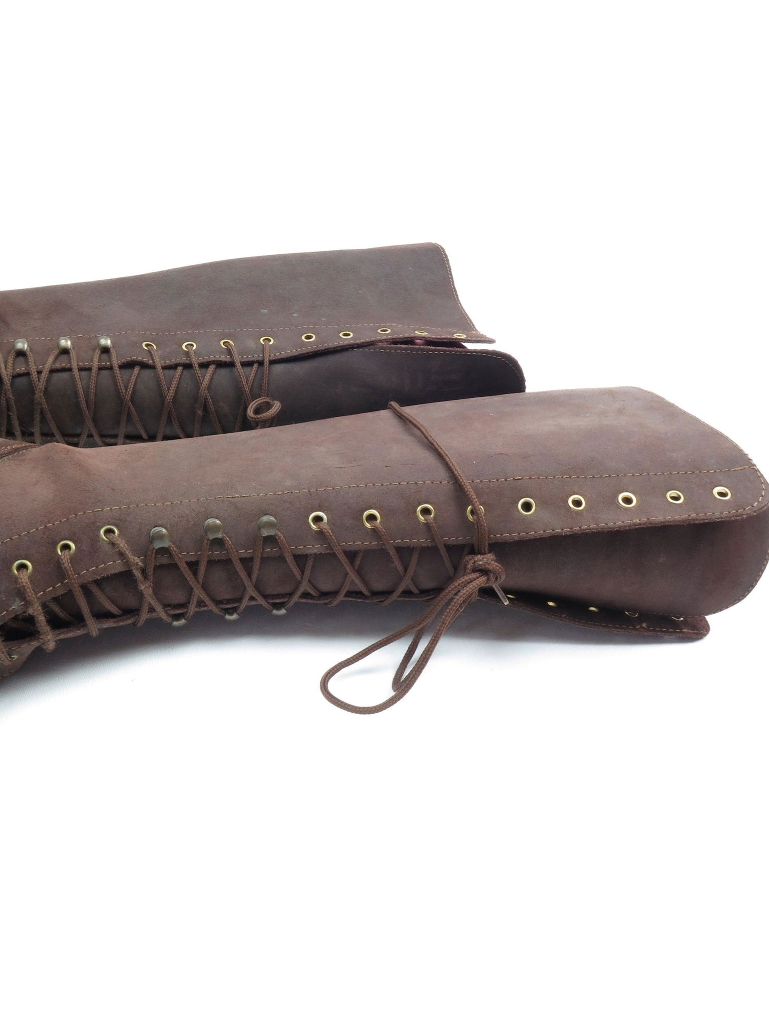 Vintage Women’s Brown Suede  Lace Up Boots 38/5 - The Harlequin