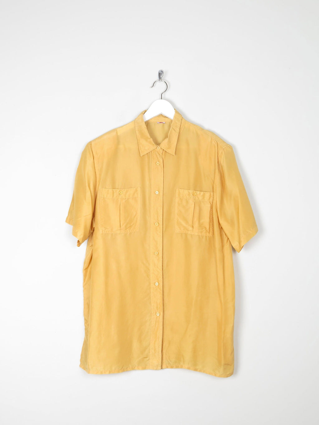 Vintage Women’s Yellow Silk Blouse L - The Harlequin