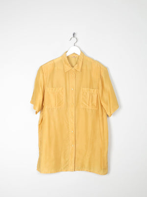 Vintage Women’s Yellow Silk Blouse L - The Harlequin