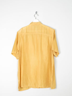 Vintage Women’s Yellow Silk Blouse L - The Harlequin