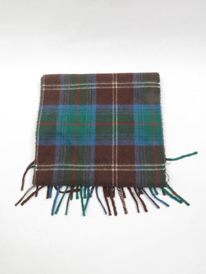 Vintage Wool Green & Brown Scarf - The Harlequin