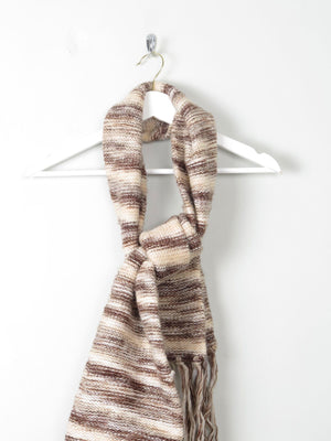 Vintage Wool Striped Knitted Scarf - The Harlequin