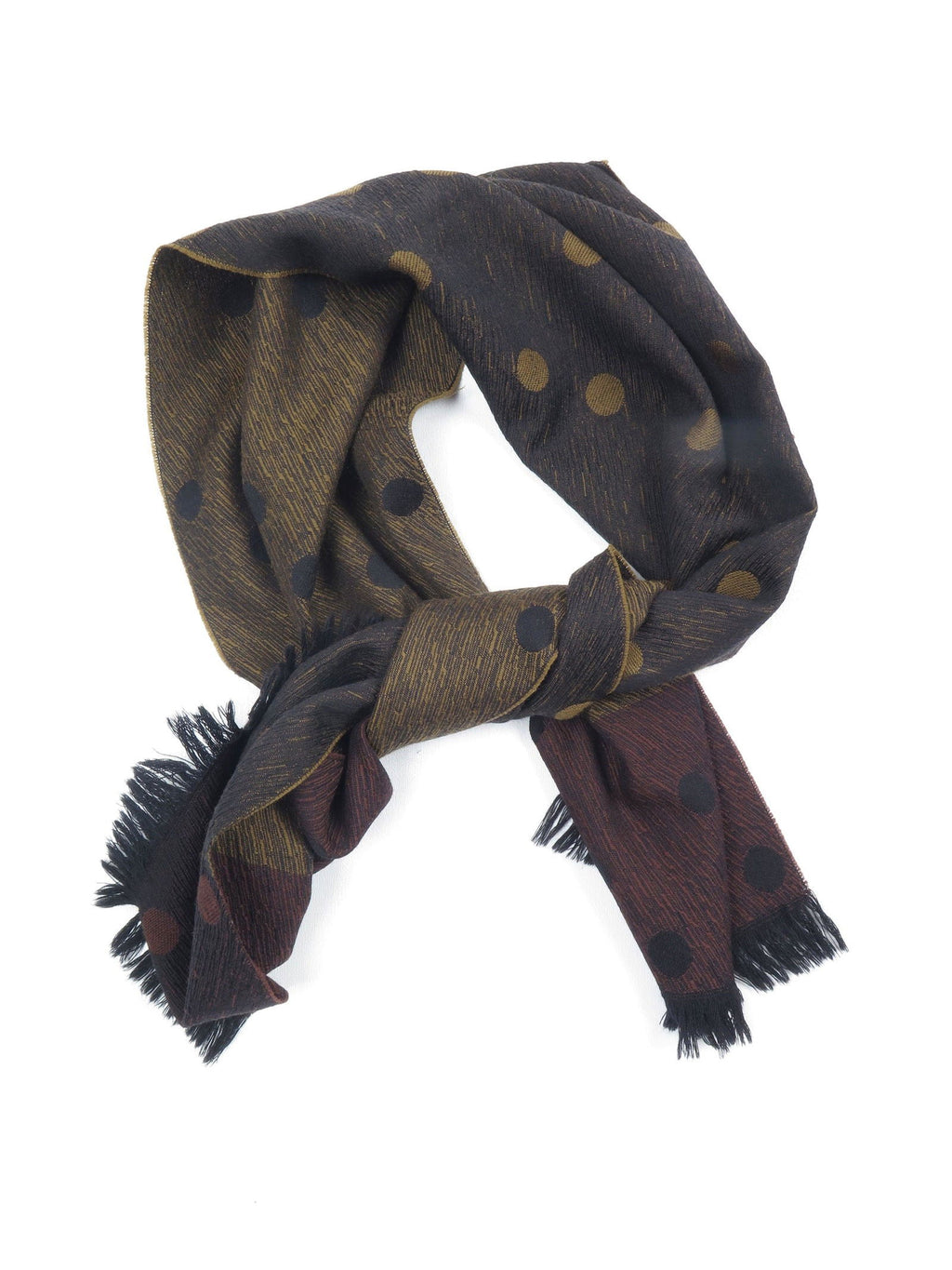 Vintage  Green Polka Dot Mens Scarf - The Harlequin
