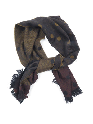 Vintage  Green Polka Dot Mens Scarf - The Harlequin