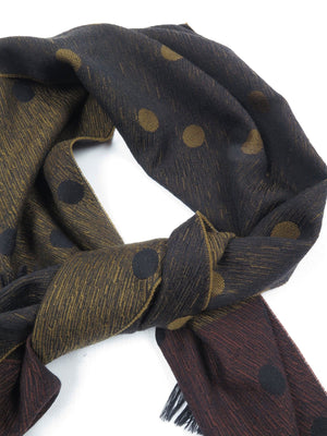Vintage  Green Polka Dot Mens Scarf - The Harlequin