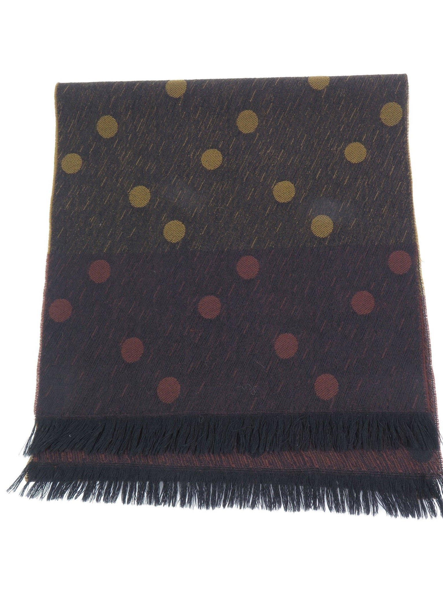 Vintage  Green Polka Dot Mens Scarf - The Harlequin