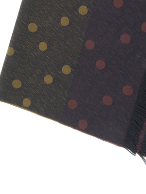 Vintage  Green Polka Dot Mens Scarf - The Harlequin