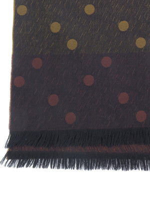 Vintage  Green Polka Dot Mens Scarf - The Harlequin