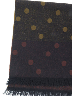 Vintage  Green Polka Dot Mens Scarf - The Harlequin