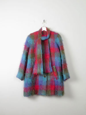 Woman's Vintage Avoca MohaIr Short Coat M/L - The Harlequin