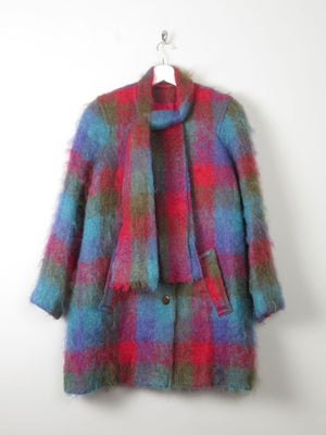 Woman's Vintage Avoca MohaIr Short Coat M/L - The Harlequin