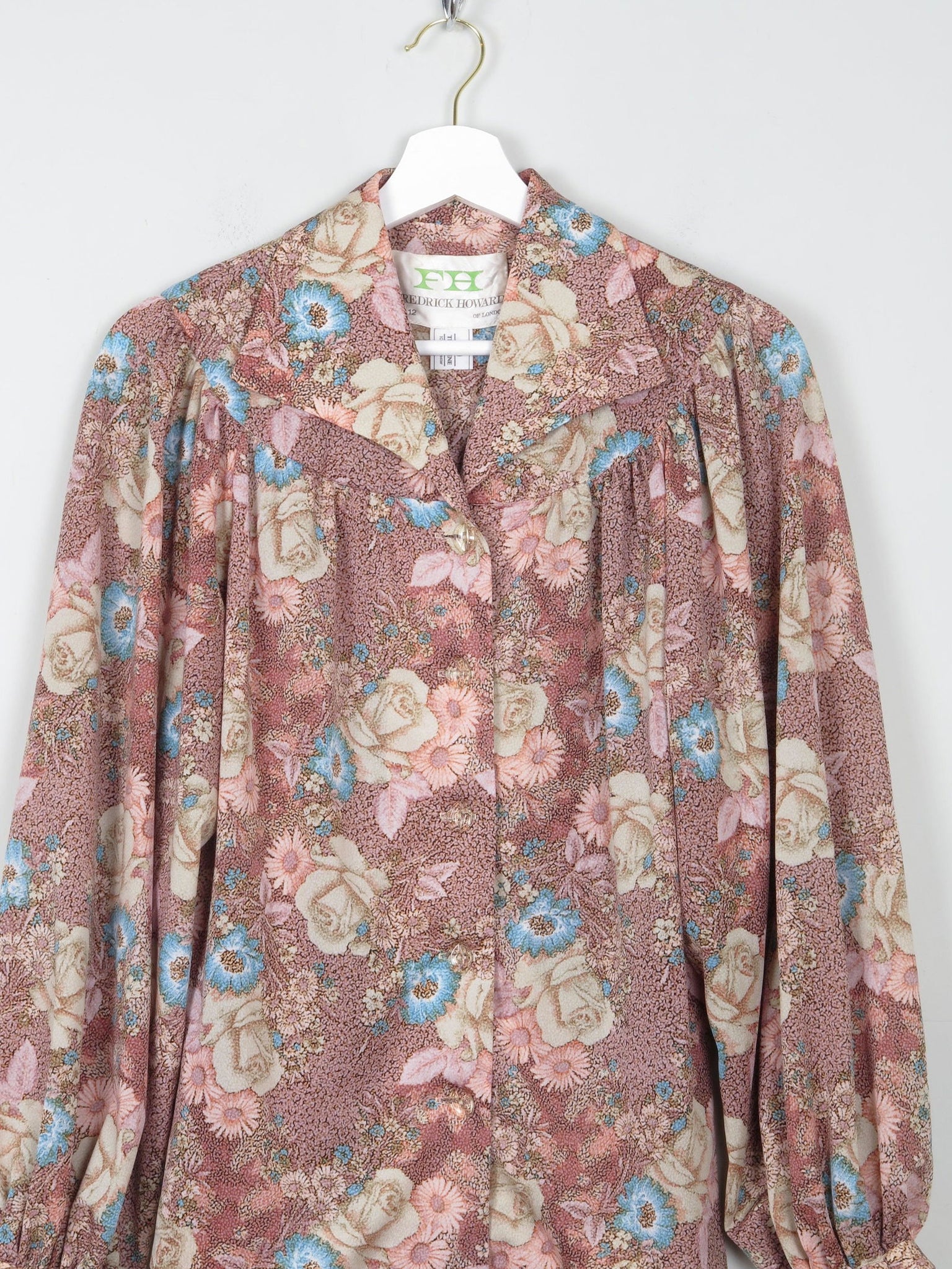 Women's 1970s Printed Vintage Fredrick Howard  Blouse S/M - The Harlequin