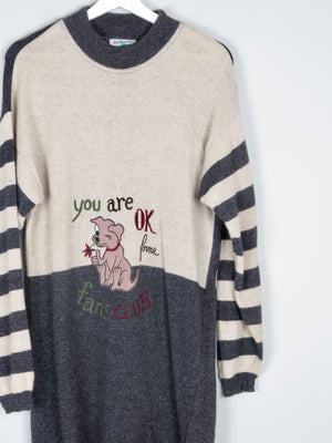 Women's 1980s Vintage Jumper S/M - The Harlequin