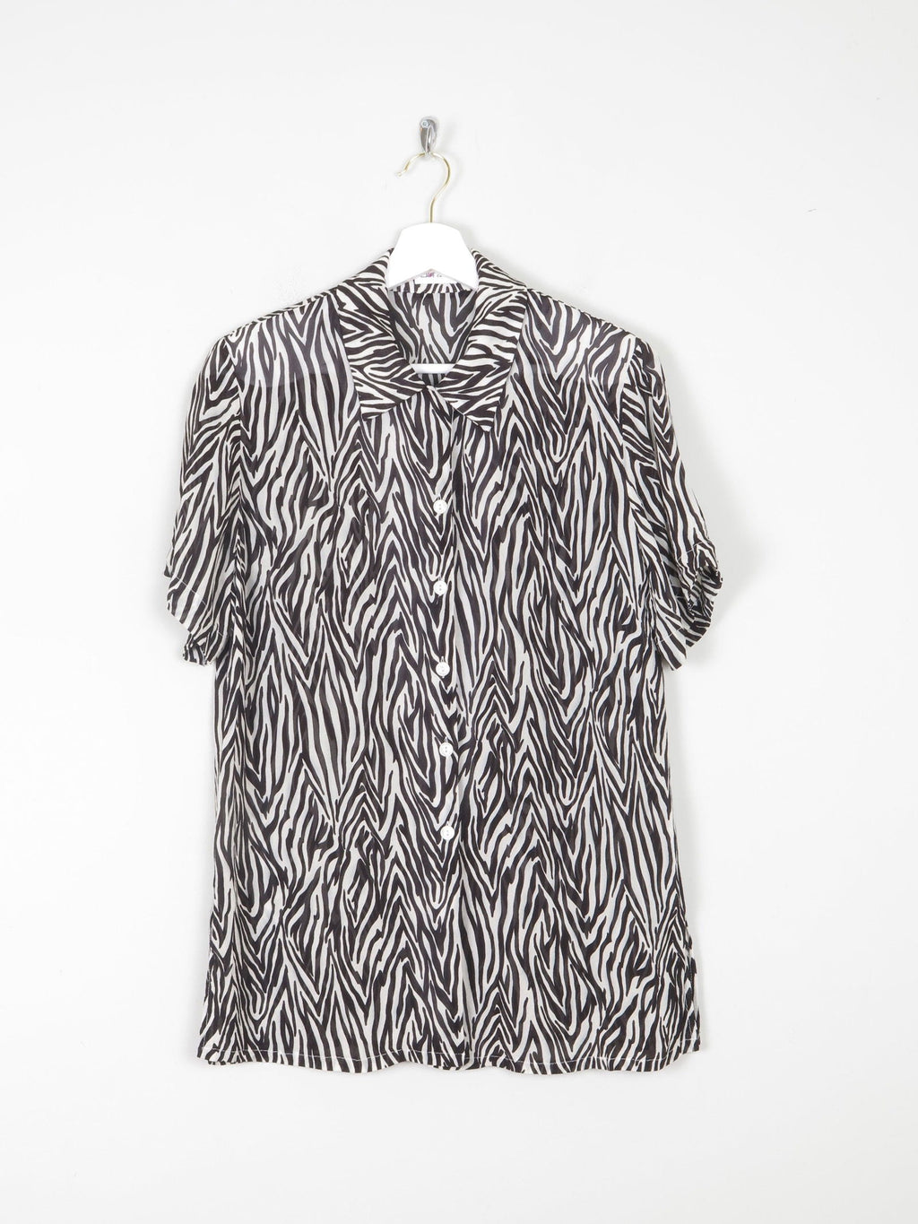 Women’s Animal Print Short Sleeve Vintage Blouse M - The Harlequin