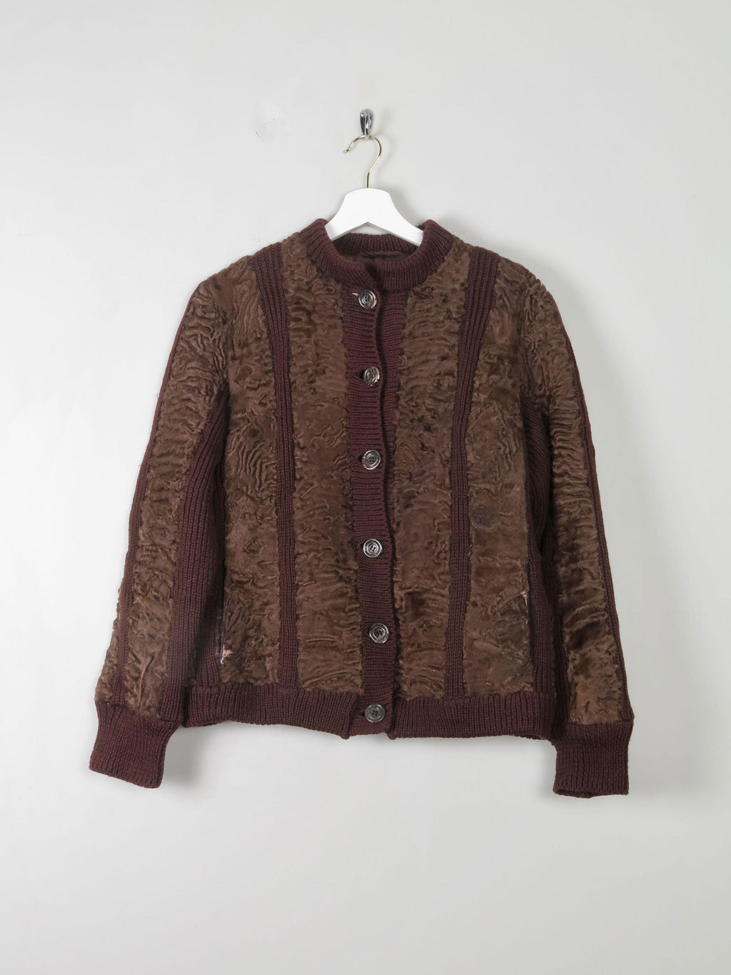 Women's Astrachan Vintage Jacket S/M - The Harlequin