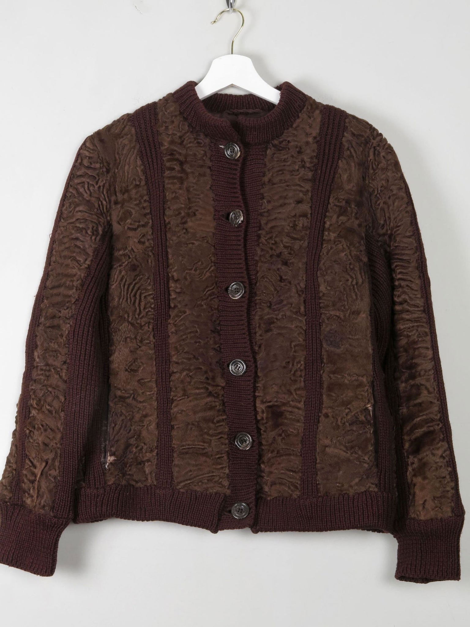 Women's Astrachan Vintage Jacket S/M - The Harlequin