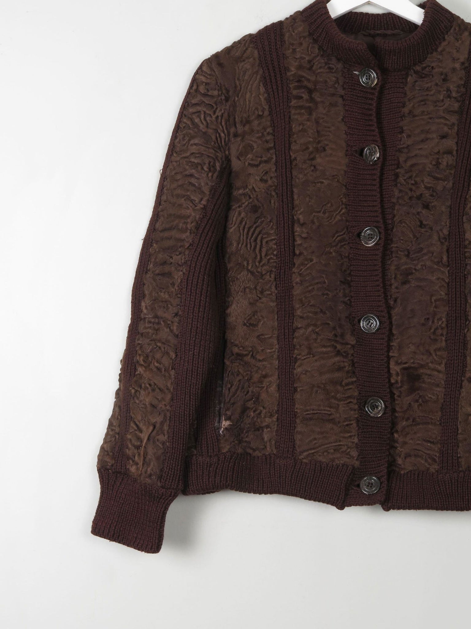 Women's Astrachan Vintage Jacket S/M - The Harlequin
