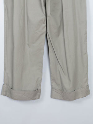Women's Beige Khaki High Waisted Trousers 30W S - The Harlequin