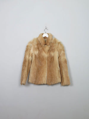 Women's Beige & Tan Vintage Fur Jacket S - The Harlequin