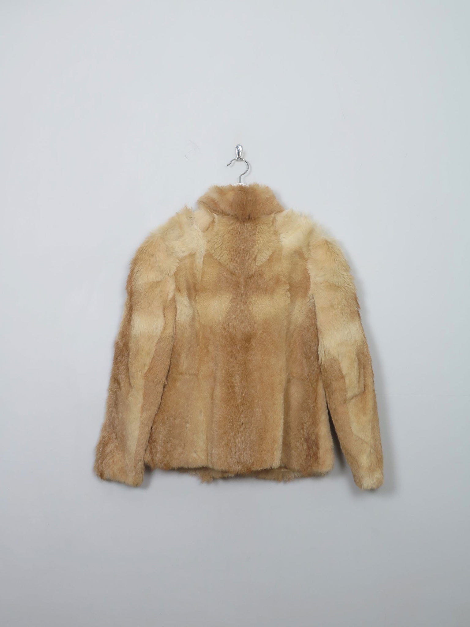 Women's Beige & Tan Vintage Fur Jacket S - The Harlequin