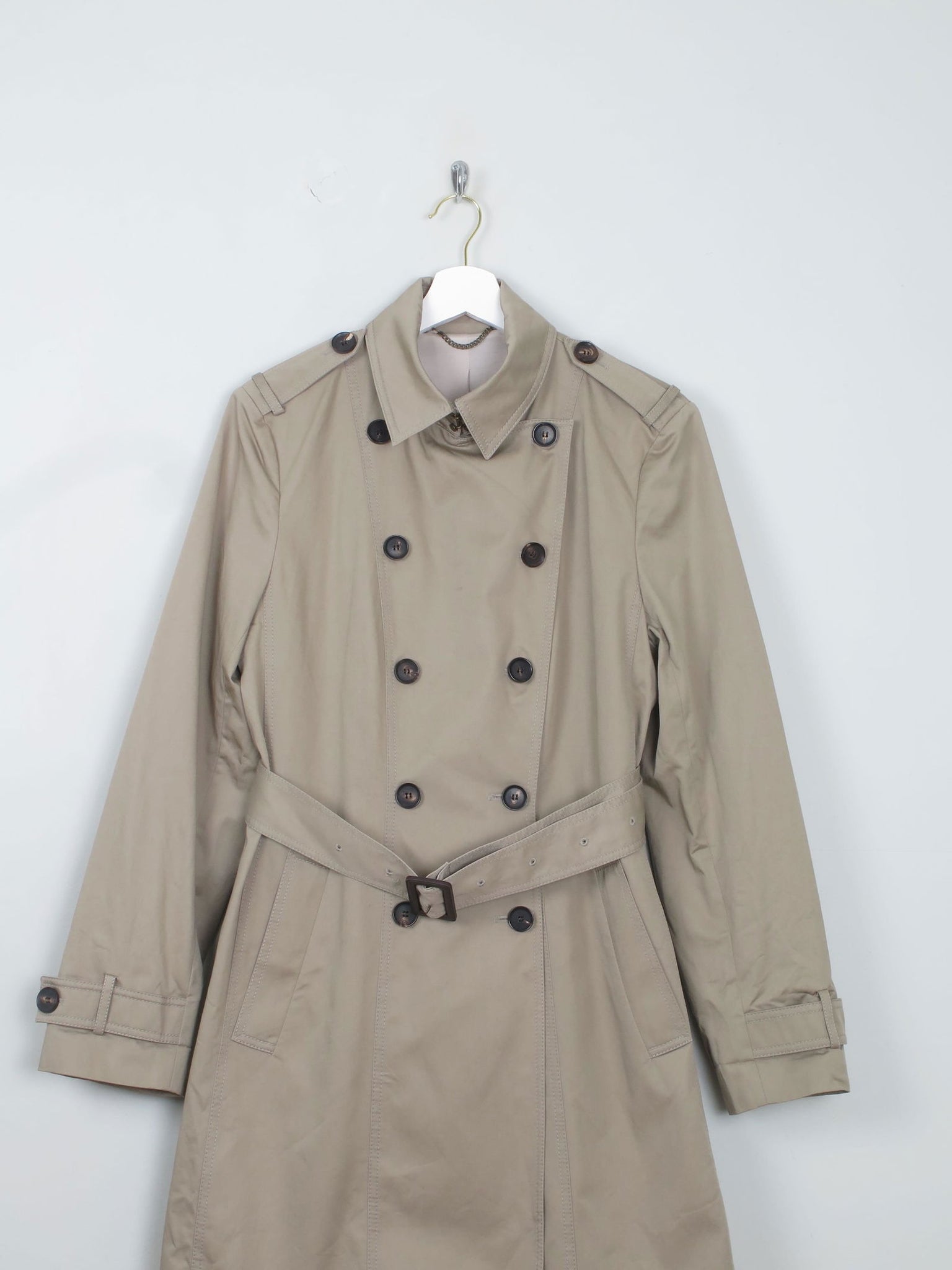 Women's Beige Trench Jigsaw Coat 14 - The Harlequin