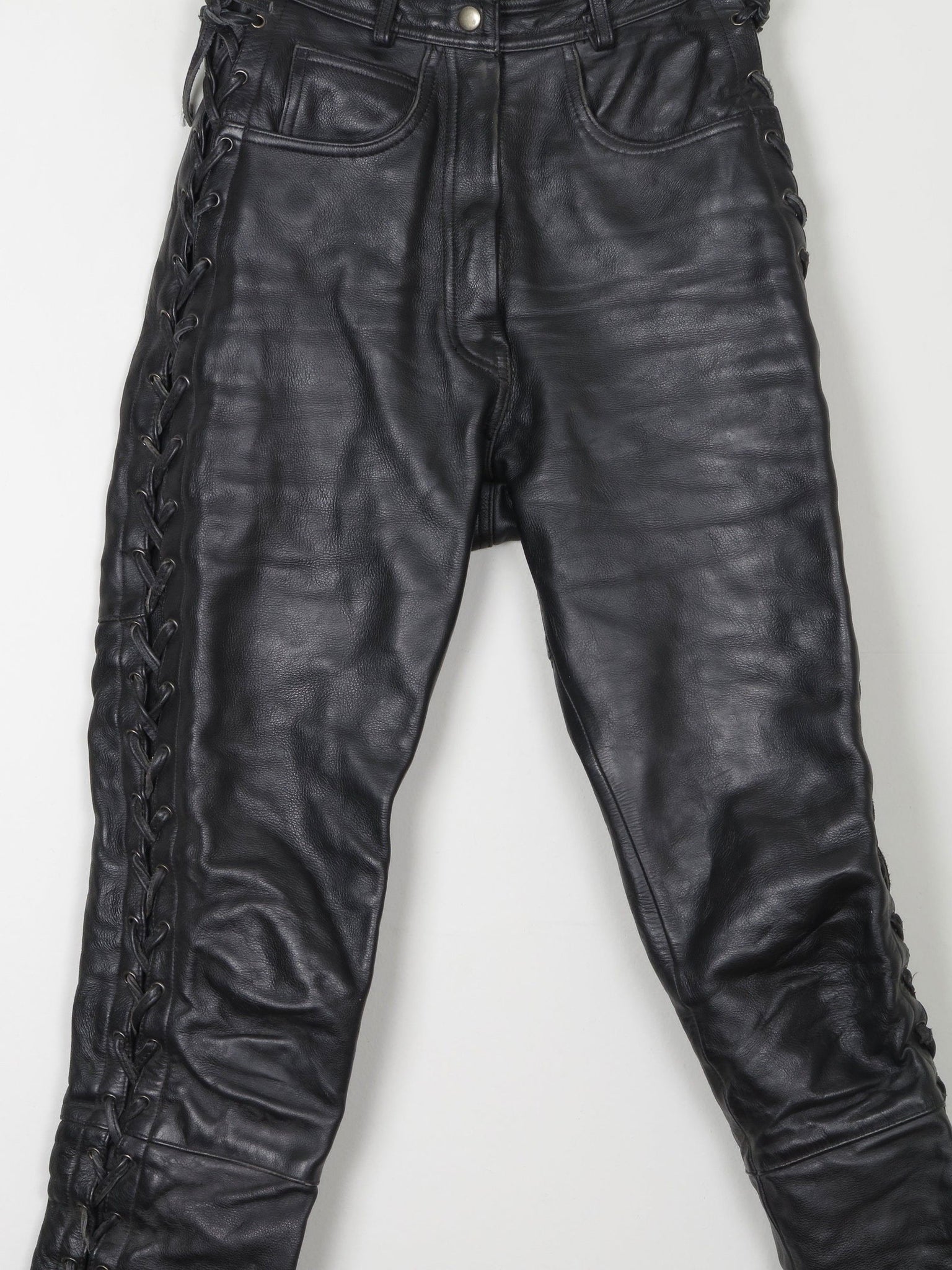 Women’s Biker Heavy Leather Trousers 27" XS - The Harlequin