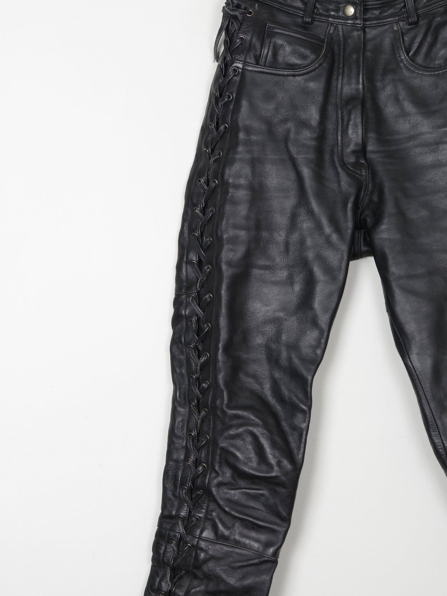 Women’s Biker Heavy Leather Trousers 27" XS - The Harlequin