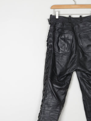 Women’s Biker Heavy Leather Trousers 27" XS - The Harlequin