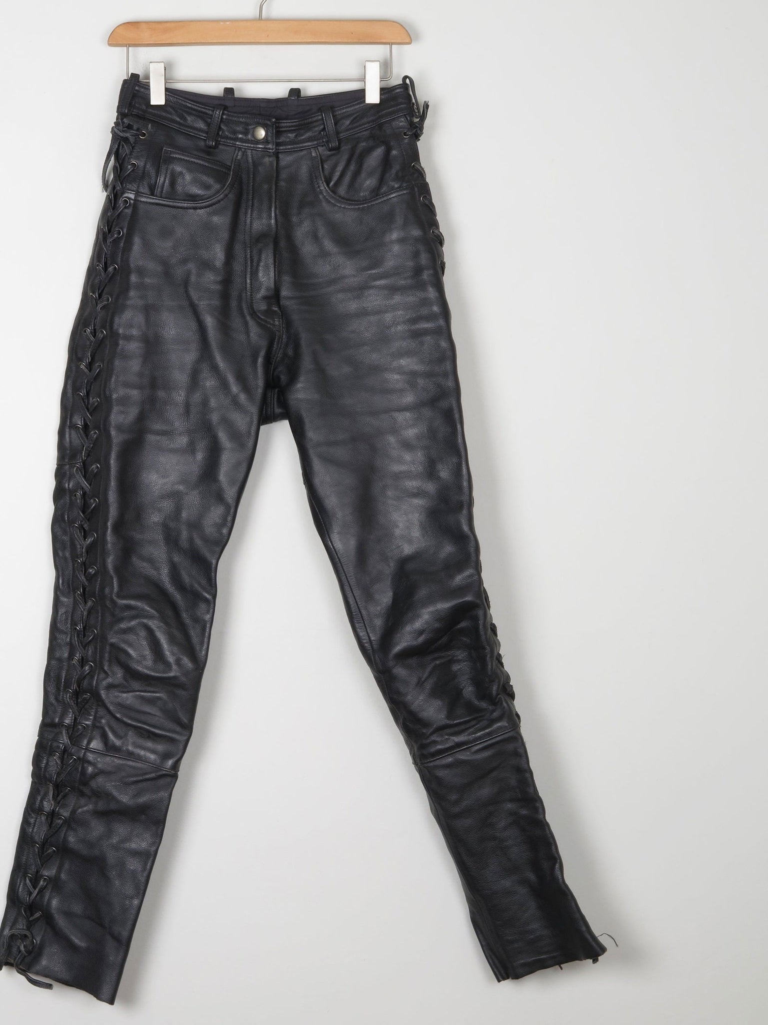 Women’s Biker Heavy Leather Trousers 27" XS - The Harlequin