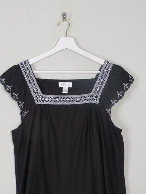 Women's Black Camisole Blouse By Ann Taylor L - The Harlequin