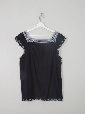 Women's Black Camisole Blouse By Ann Taylor L - The Harlequin