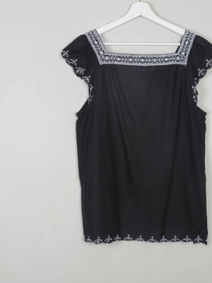 Women's Black Camisole Blouse By Ann Taylor L - The Harlequin