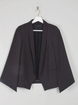 Women's Black Cape Jacket S - The Harlequin