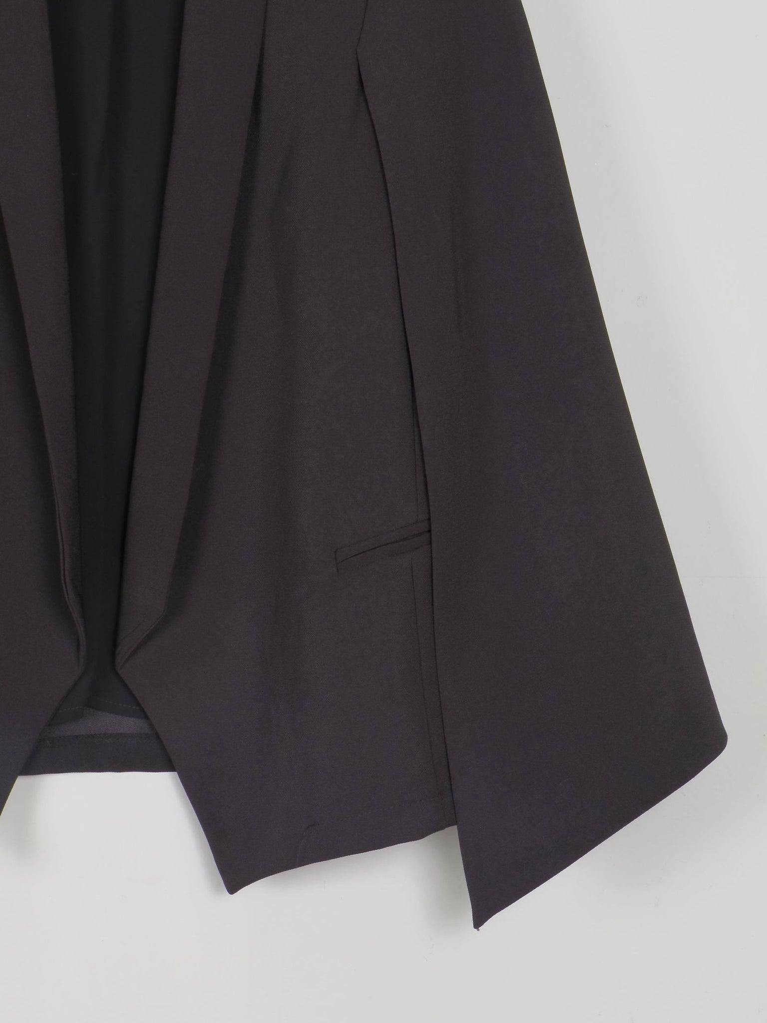 Women's Black Cape Jacket S - The Harlequin
