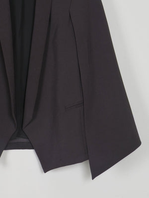 Women's Black Cape Jacket S - The Harlequin