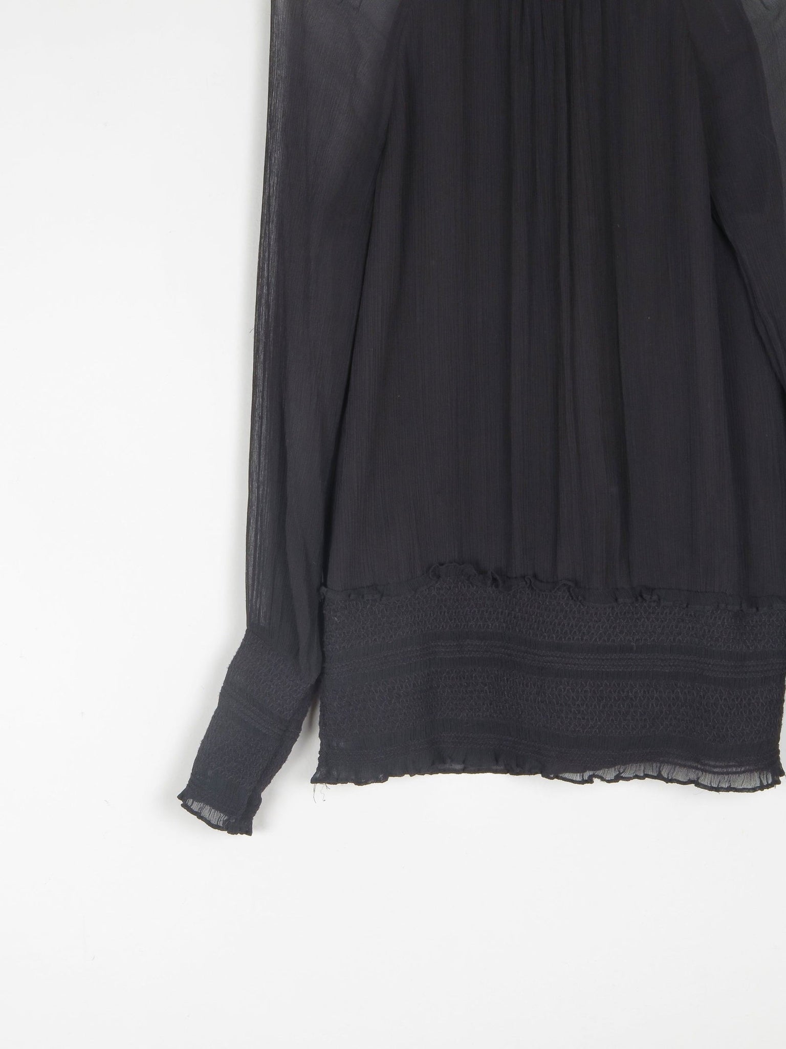 Women's Black High Collared Vintage Victorian Style Blouse S - The Harlequin
