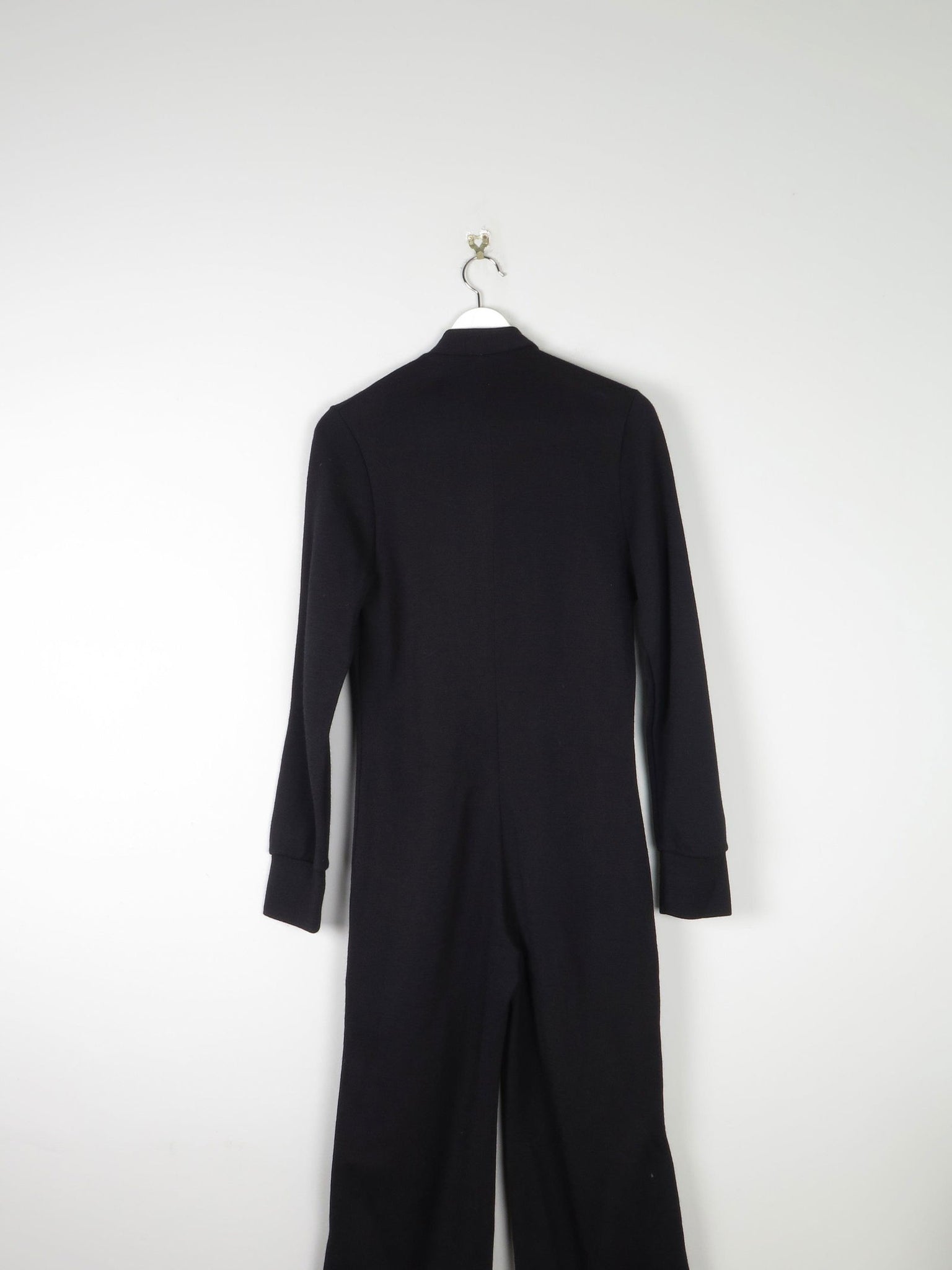Women’s Black Jersey Vintage Jumpsuit 1970s S - The Harlequin