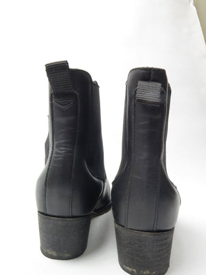 Women’s Black Leather Clarks Chelsea Boots 4/37 - The Harlequin