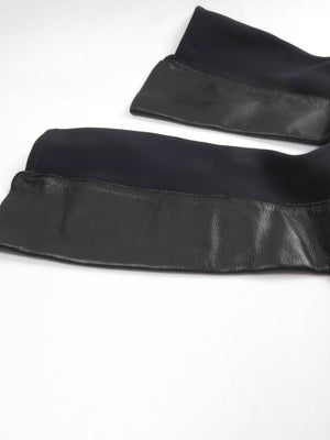 Women's Black Leather Knee-High Boots 40/7 - The Harlequin