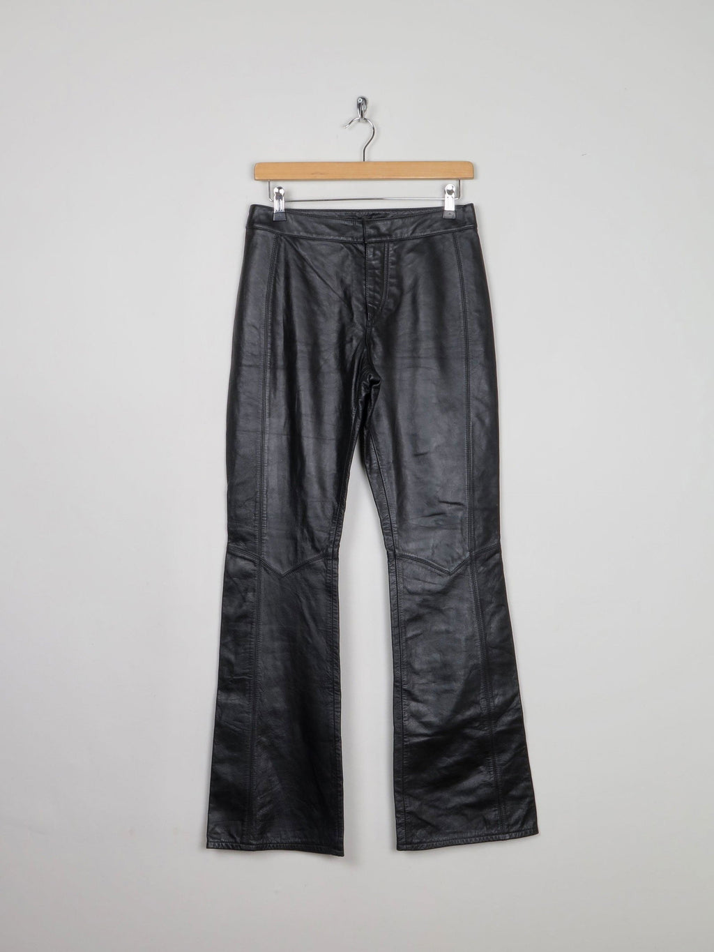 Women's Black Leather Levi’s Trousers 28"/32L - The Harlequin