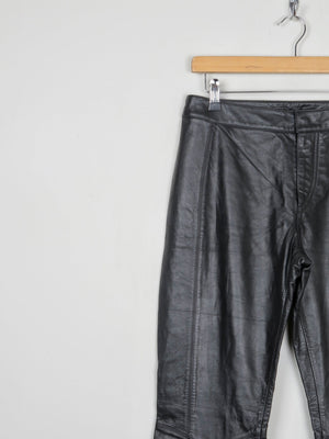 Women's Black Leather Levi’s Trousers 28"/32L - The Harlequin